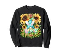 Easter GNOME Grandpa with Easter Bunny Ears Cute Sunflower Felpa