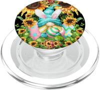 Easter Gnome Grandpa With Easter Bunny Ears Cute Sunflower PopSockets PopGrip per MagSafe