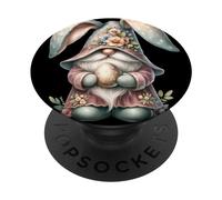 Easter Gnome Rabbit Decor With Spring Flowers For Bunny Mom PopSockets PopGrip Adesivo