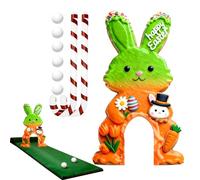 Easter Golf Game Set - Portable Mini Golf Course with Club and Balls for Kids and Adults, Interactive Indoor Activity for Family Gathering, Party Entertainment, Home Living Room, Bedroom Playtime