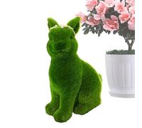 Easter Hare Statua Mold - Green Textured Display, Outdoor Wildlife Decor | Natural Finish Craftsmanship Highlighting Rustic Style, Whimsical Creature Accent Serving Living Room Yard Pathway Balcony