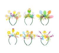Easter Headbands For Women, 6 Pieces Easter Headwear, Bunny Egg Chicken Hair Hoop, Holiday Hair Accessories, Headdress Hair Accessories, Happy Easter Day Hairband Hair Clips For Kids And Adults