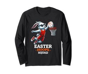 Easter Hoops Squad Amante del Basket Maglia a Manica