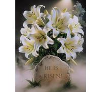 Easter Lilies Composition Notebook "He is Risen!": Matte Finish ~ Watermark of Front Cover @ Page 51 ~ College Ruled