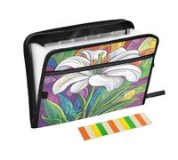 Easter Lily Happy Easter File Pocket Folder 13 Tasche A4 Lettera Formato con Chiusura a Cerniera per Documenti Tasca Fisarmonica File Organizer carpeta de
