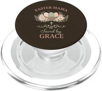 Easter Mama Saved by Grace Floral Faith Citazione Design PopSockets PopGrip per MagSafe