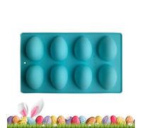 Easter Molds - 8 Cavity Silicone Bakeware, Food Grade Easy Release Candy and Cookie Pan with Flexible Non Stick Design for Jelly, Ice Cream, Dessert, Spring Parties and Home Baking Fun