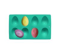Easter Molds - 8 Cavity Silicone Bakeware, Food Grade Easy Release Candy and Cookie Pan with Flexible Non Stick Design for Jelly, Ice Cream, Dessert, Spring Parties and Home Baking Fun