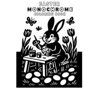 Easter Monochrome Coloring Book