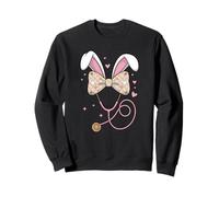 Easter Nurse Coquette Bow Stetoscopio Bunny Scrub Rabbit Felpa