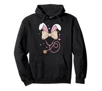 Easter Nurse Coquette Bow Stetoscopio Bunny Scrub Rabbit Felpa con Cappuccio