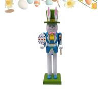 Easter Nutcracker Bunny Bunny, Easter Bunny Nutcracker Wooden - Statuetta di coniglietto pasquale in legno da 12 pollici decorazione per la festa di primavera festival