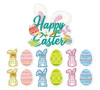 Easter Party Banner, Bunny Egg Pattern Bunting, 10 Foot Colorful Easter Decorations FOR Home and Garden Sturdy Paper Garland Single Set Spring Holiday Banner for Mantle Fireplace Tree Wall Tiered Tray