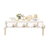 Easter Plates Napkins Set - Bunny Party Tableware for Spring Gathering | Paper Material with Festive Print Design, Disposables Dinner Accessories for Home Kitchen Living Room Farmhouse Holiday Event