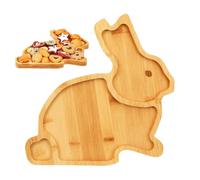 Easter Platter | Wooden Funny Charcuterie Board | Carrot Bunny Serving Platter Party Tray, Rustic Food Presentation Board, Decorative Holiday Table Accessory For Dessert Cookie Cake Fruit Snack Spring