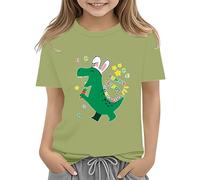 Easter Shirts for Toddler Boy Short Sleeve Tractor Bunny Tshirt for Kids Cotton Tee Tops 2 13 Years T Shirt Rainbow Girl, Ag., 8-9 Jahre