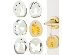 Easter Silicone Molds, 6-Cavity Easter Egg Rabbit Silhouette, Pendant Tray, Resin Ornament, Epoxy Casting case for Home Decor and, 11,3 x 14 cm
