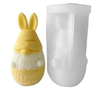 Easter Silicone Mould, Lovely Easter Spring Bunny Gnome Silicone Candles Crafting Tool - 3D Soap Mould - For Handmade Soap Plaster Ornament Cake Decoration Home Accent Candy DIY Lovers Holiday Partys
