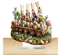 Easter Spirit Booster: Brighten your Easter Festival with this vibrant table sign, adding a festive pop to your decor and enhancing the sense of joy and togetherness during family gatherings