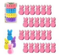 Easter Sponges, Easter Decoration Bunnies Vaso Stuffer, Spring Floral Arrangements, DIY Easter Decor for Centerpieces, Cute Foam Bunny Fillers for Easter Party & Home Decor (rosa, 40 pezzi)