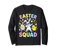 Easter Squad Happy Easter Day Egg Rabbit Bunny Celebrazione Maglia a Manica