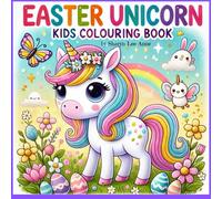 Easter Unicorn Kids Colouring Book