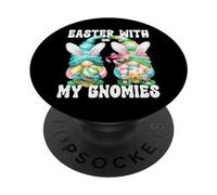 Easter With My Gnomies Graphic For Family Bunny Ears Gnome PopSockets PopGrip Adesivo
