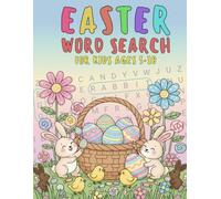 Easter Word Search for Kids Ages 5 - 10: 50 Large Print Word Search Puzzles with Answer Key - Fun Easter Activity Book for Kindergarten to 3rd Grade