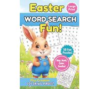 Easter Word Search Fun!: Large Print Easter Word Search Book for Kids ages 6-12 | 50 Puzzles with 15 Words Each | Easter Basket Stuffer with Bonus Coloring Pages