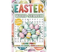 Easter Word Search: Relaxing Large Print Spring Themed Puzzle Book For Adults, Seniors & Teens With Solutions