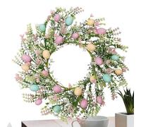 Easter Wreath Decorations - Easter Wreaths for Front Door, Spring Wreaths with Eggs, Colorful Egg Easters Wreath, Door Wreathh with Mixed Twigs Daisies Easters Decorations for Outside