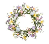 Easter Wreath Decorations - Easter Wreaths for Front Door, Spring Wreaths with Eggs, Colorful Egg Easters Wreath, Door Wreathh with Mixed Twigs Daisies Easters Decorations for Outside