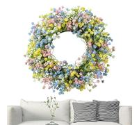 Easter Wreath - Flower Holiday Decoration | Front Door Spring Wreath for Seasonal Decor | Beautiful Accent for Entryway, Kitchen, Bedroom, Family Gathering, Party, Wedding, Indoor Home Wall Display