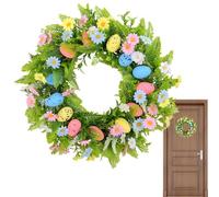 Easter Wreath For Front Door,Easters Decorating Rattan Circle Wreaths Ornaments | Reusable Springtime Ornament | Artificial Flower Easter Wreath Decor | For Indoor Outdoor Tovaglia Restaurant Wall
