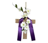 Easter Wreath | Seasonal Lily Flower Decoration, Easter Wreaths For Front Door Spring Farmhouse Holiday Home House Porch Entrance Yard Office Use, Handy Piece For Daily Wreath | Seasonal Lily