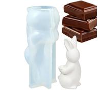 Eastern Bunny Molds, Candle Making Silicone Template, Easter Shape Casting Mold Design, Flessibile Nonstick Craft Mold, for Resin Wax Clay Soap DIY Decoration, Spring Holiday Party Display for