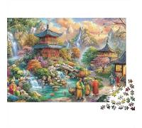 Eastern Paradiso 500 Piece Belle immagini Puzzle in Legno 500pcs (52x38cm) - Gioco Mentale Rilassante, Divertimento Edugattoivo & Sfida Di Decorazione Casa (Puzzle Di Gruppo)