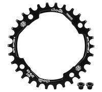 EASTERN POWER Corona 30T Singola per Bicicletta, 30 Denti BCD 104 mm MTB in Alluminio, Nero (Incl. 4 Viti)