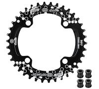 EASTERN POWER Corona 38T 104, Singola 38T Corona per Bicicletta, Corona MTB 38 Denti BCD 104 mm in Alluminio, Nero(incluye 4 Viti per Corona)