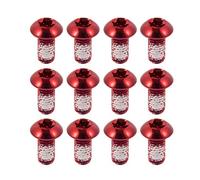 EASTERN POWER Viti Disco Freno Mountain Bike, Viti Freno a Disco MTB, Colorate Vite Freno M5 * 10 MM in Acciaio, Rosso, 12 Pezzi