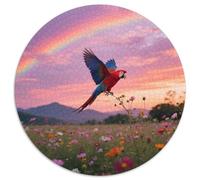Eastern Rosella 1000 Pezzi Puzzle Circolare Difficoltà Media Per Tutte Le Età Sviluppo Mentale Creatività Famiglia Bird Perfetto Come Regalo Decorazione Da Parete Collezione 1000pcs (67.5x67.5cm)