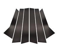 EASTERTIME 6 Pcs Auto Pilastro Posti Finestra Porta Modanatura Trim Copertura Lucido Piano Nero For Porsche for MACAN 2014-2022 Accessori Auto Esterno Montanti B dei finestrini dell'auto