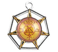 Eastgate Resource Raffaello Angelo di Mercurio - Collana con ciondolo magico medievale per una buona salute e capacità di concentrarsi, Ottone