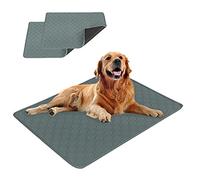 Eastlion Tappetini Igienici per Cani,Super Tappetini Lavabile Assorbenti Cane,Traversina Lavabile per Cani,Riutilizzabile Tappetini Cane Adatto a Cani e Gatti(2 PZ 60x45 cm) S-Grigio