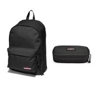 EASTPAK Out of Office, Zaino, Unisex - Adulto, 44 x 29.5 x 22 (27 L), Nero (Black) & Astuccio singolo ovale XL, 22 cm, nero
