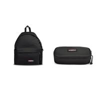 EASTPAK Padded Pak'r Zaino, 40 cm, 24 L, Nero & Astuccio singolo ovale XL, 22 cm, nero