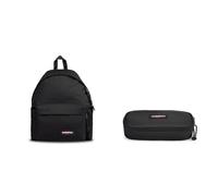 EASTPAK Padded Pak'r Zaino, 40 cm, 24 L, Nero & Oval Single Astuccio Portapenne,