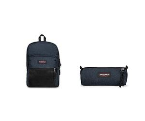Eastpak Ultimate Zaino, 42 cm, 42 L, Blu (Triple Denim) + Benchmark Single Astuccio, 21 cm, Blu (Triple Denim)