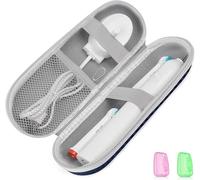 Eastrise Custodia da viaggio per spazzolino da denti con 2 cappucci per testine per spazzolini, progettata per adattarsi a spazzolini elettrici e normali spazzolini da denti, mantiene lo spazzolino