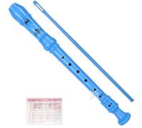 EASTROCK Flauto Dolce Soprano C Key Recorder Strumento tedesco a 3 pezzi per principiante Studente Blu